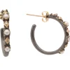 PEARL AND CRIVELLI HOOP EARRINGS