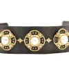 PEARL AND DIAMOND WIDE KICK CUFF BRACELET