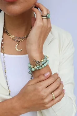 Pearl and Scroll Stations On Cable Chain Necklace
