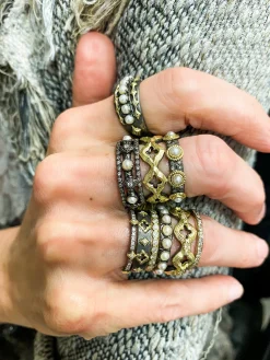Pearl Stack Band Ring