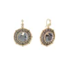 Pointed Round Hematite Drop Earrings