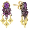 PURPLE SCROLL DROP EARRING