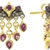 PURPLE SCROLL DROP EARRING