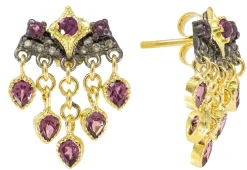 PURPLE SCROLL DROP EARRING