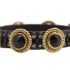 Rose Cut Black Sapphires Stack Band Ring with diamonds