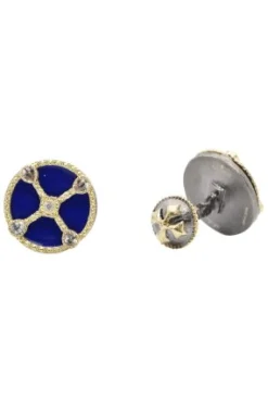 Round Shield Enamel Cufflinks