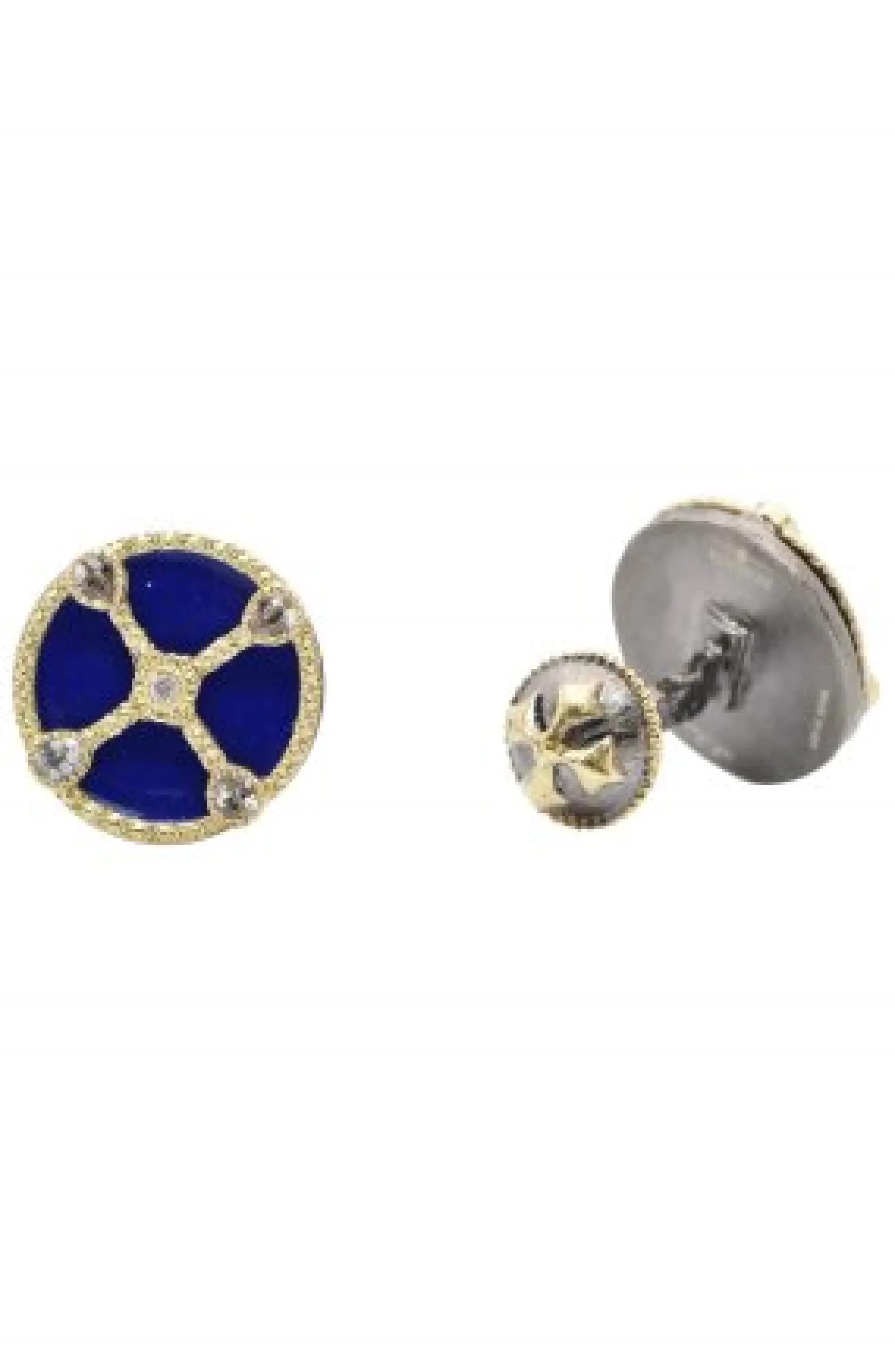 Round Shield Enamel Cufflinks