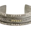 SCROLL BAR WHIT MORGANITE KICK CUFF BRACELET