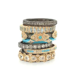 Scroll Stack Band Ring