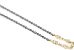 Scroll Stations Chain Link Necklace