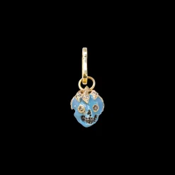 SERENITY BLUE ENAMEL SKULL ENHANCER