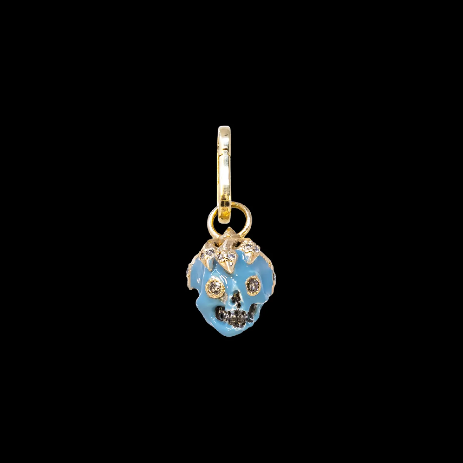 SERENITY BLUE ENAMEL SKULL ENHANCER
