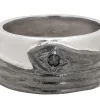 SILVER SNAKE WIDE BAND RING