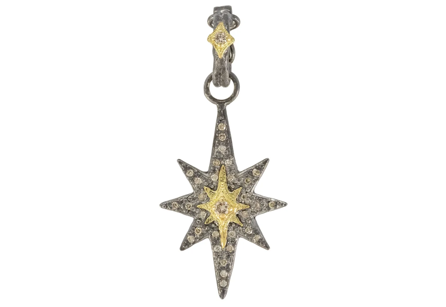 SILVER STAR WITH CHAMPAGNE DIAMONDS