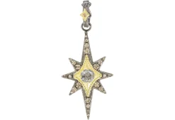 SILVER STAR WITH CHAMPAGNE DIAMONDS