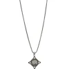 28" SILVER STAR WITH SAPPHIRE NECKLACE