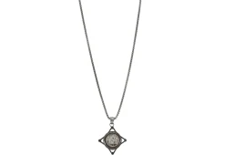 28" SILVER STAR WITH SAPPHIRE NECKLACE