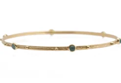Stone Station Bangle Bracelet