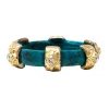 TEAL PATINA WITH GOLD COMPONET STACK BAND