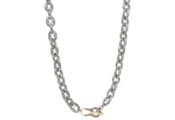 18" TEXTURED HORSESHOE CHAIN LINK NECKLACE