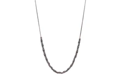 26" TEXTURED SILVER COMPONENTS NECKLACE