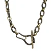 17" TEXTURED WITH HORSESHOE CHAIN LINK NECKLACE