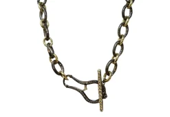 17" TEXTURED WITH HORSESHOE CHAIN LINK NECKLACE