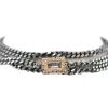 19.5" TRIPLE WRAP MORGANITE CHAIN BRACELET