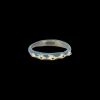 TRUE TEAL ENAMEL CRIVELLI STACK BAND