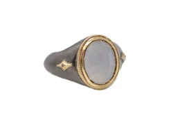 TURKISH CHALCEDONY SIGNET RING