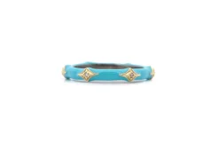 Turquoise Enamel Crivelli Stack Band Ring