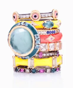 Two Colored Enamel Stack Ring