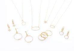 White Diamond Huggie Hoop Earrings