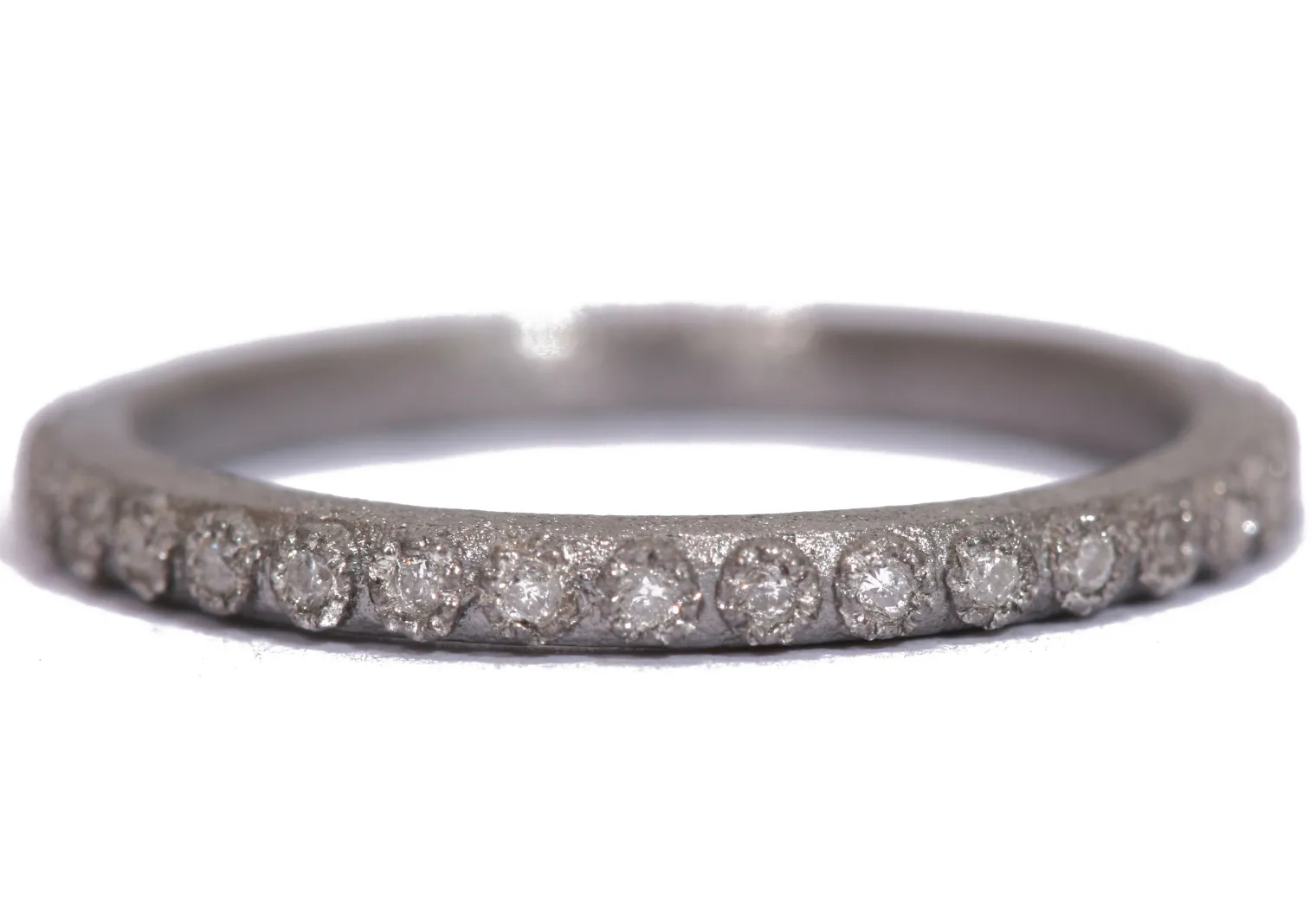 White Diamond Stack Ring