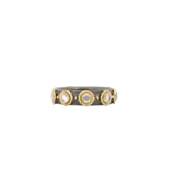 White Mother of Pearl Stations Stack Ring