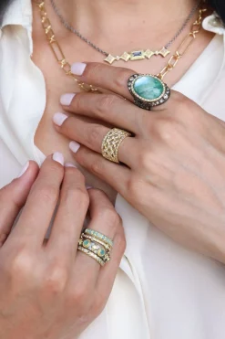 WIDE SCROLL STATEMENT RING