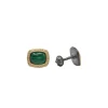 14X11 MALACHITE WITH DIAMOND CUFF LINKS