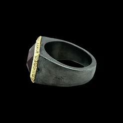 13X9 MM BROWN PIETERSITE SIGNET RING