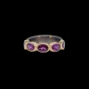 6X4 MM  OVAL PURPLE GARNET STATEMENT RING