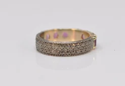 4X3 MM OVAL PURPLE GARNET STACK BAND