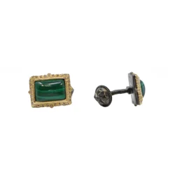13X9MM MALACHITE CUFF LINKS