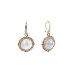 12X12MM TURKISH CHALCEDONY DROP EARRINGS