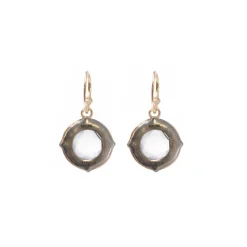 12X12MM TURKISH CHALCEDONY DROP EARRINGS
