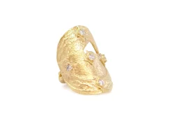 Yellow Gold Artifact Disc Statement Ring