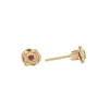 Yellow Gold Mini Scroll Stud Earrings
