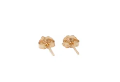 Yellow Gold Mini Scroll Stud Earrings