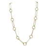 Yellow Gold Paperclip Chain Link Necklace
