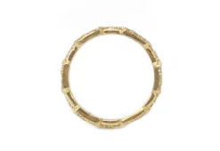 YELLOW GOLD PAPERCLIP STACK RING