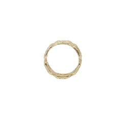 YELLOW GOLD PAPERCLIP STACK RING