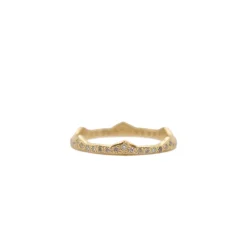 YELLOW GOLD POINTED STACK RING